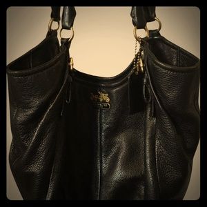 Coach 1941 Black Leather Satchel Gold Hardware